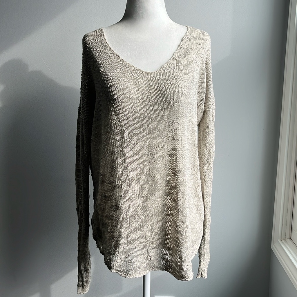 Helmut Lang Silk Open Knit Sweater